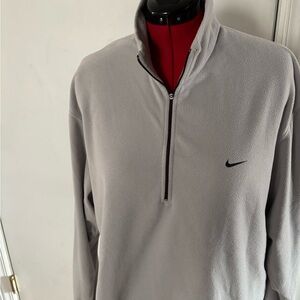 Men’s XL Nike Thermafit Light Gray Half-Zip Fleece